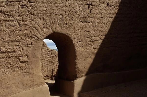NATI2D-00492. Doorway of Spanish mission at Pecos Pueblo