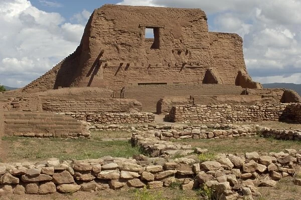 NATI2D-00496. Ruins of Spanish mission at Pecos Pueblo