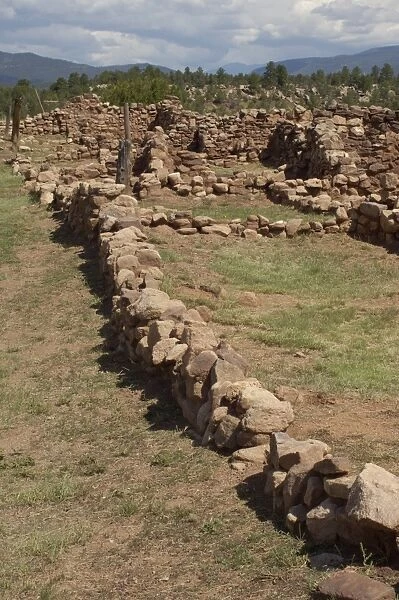 NATI2D-00504. Ruins of Pecos Pueblo, burned by the Spanish during the 17th-century