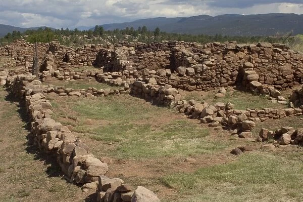 NATI2D-00505. Ruins of Pecos Pueblo, burned during the 17th-century Pueblo Revolt