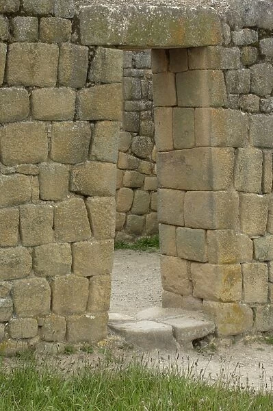 NATL2D-00010. Trapezoidal doorway leading to Inca Temple of the Sun at