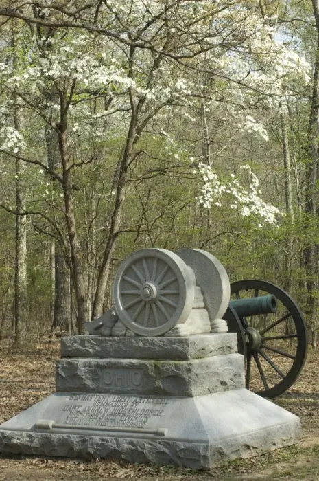 Framed Print : Ohio Civil War memorial, Shiloh battlefield