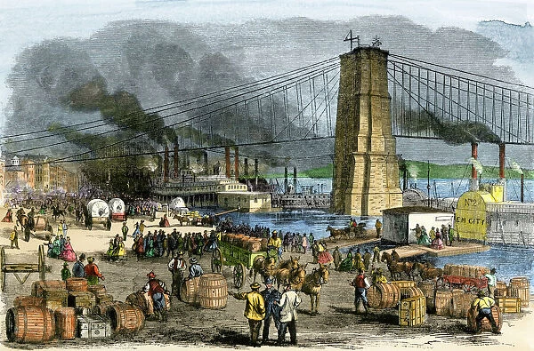 Ohio River at Cincinnati, Ohio, 1860s