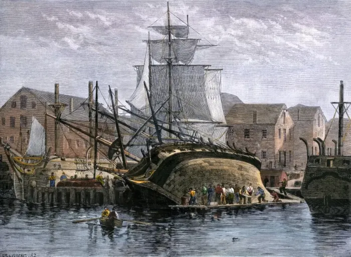 Framed Print : Old Whaling ship hove down for repairs Framed Print : Old Whaling ship hove down for repairs