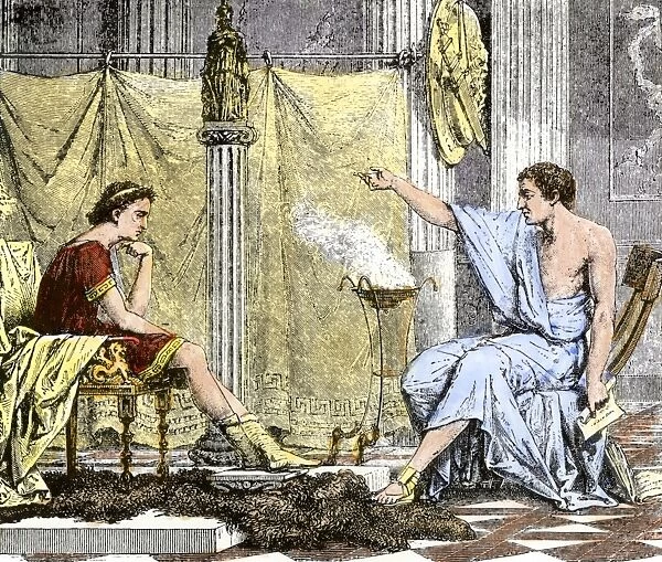 PANC2A-00001. Aristotle instructing the young Alexander the Great.