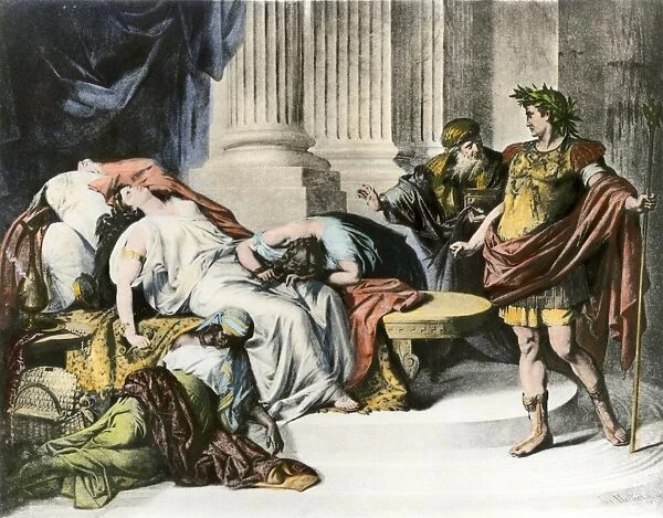 PANC2A-00042. Caesar Augustus finding Cleopatras body after she committed suicide.