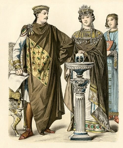 PANC2A-00121. Emperor Justinian, shown with Theodora