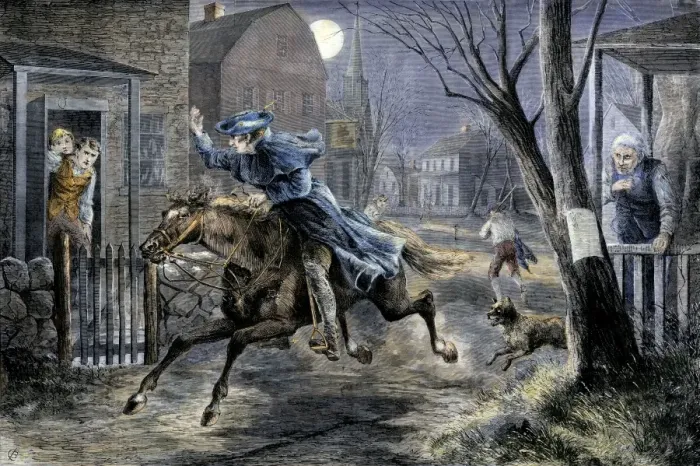 Framed Print : Paul Reveres ride to rouse Minutemen before the Battle of Lexington Framed Print : Paul Reveres ride to rouse Minutemen before the Battle of Lexington