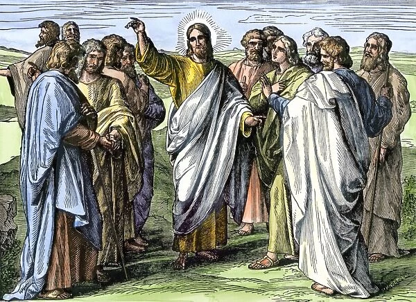 PBIB2A-00057. Jesus addressing the Apostles after the Resurrection.