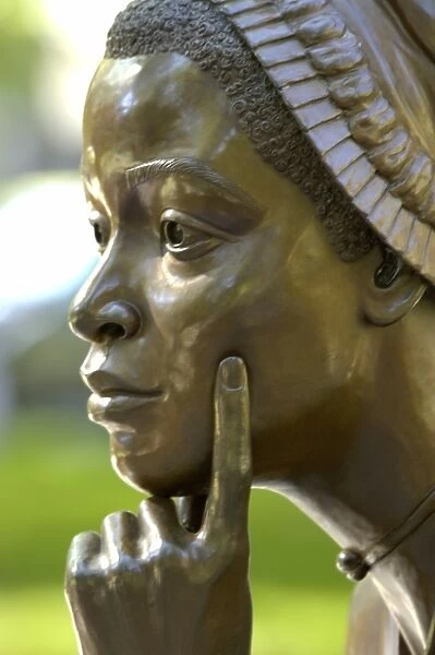 PBLA2D-00009. Phyllis Wheatley statue, Boston Womens Memorial.. Digital photograph