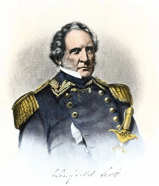 PCWR2A-00016. General Winfield Scott portrait, with signature.