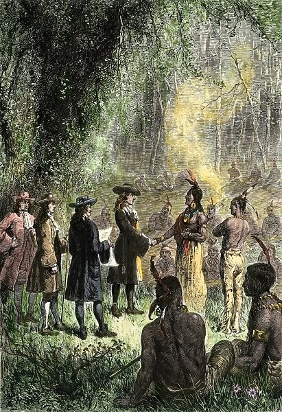Penns treaty with Native Americans in Pennsylvania
