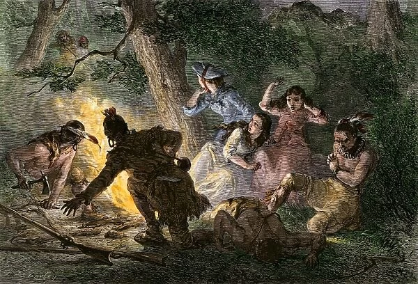 PEXP2A-00085. Daniel Boone rescues his daughter from Native American captors.