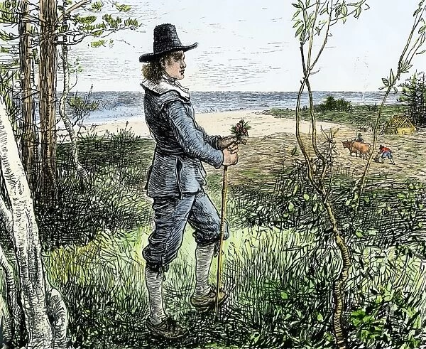 Pilgrim settlement at Plymouth, Massachusetts
