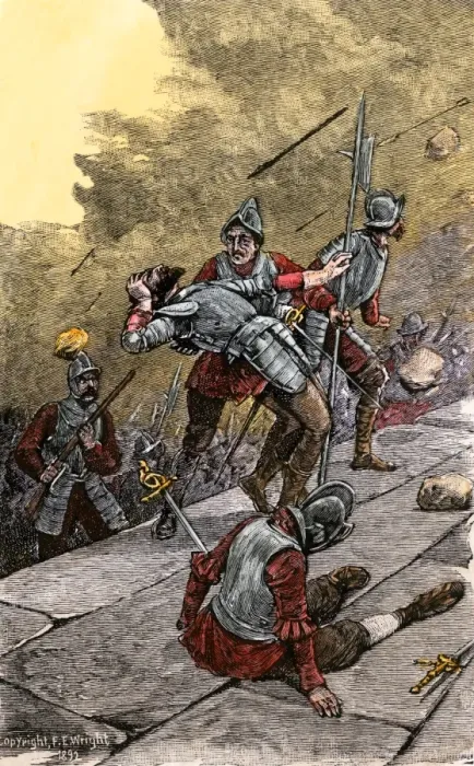 Framed Print : Pizarro capturing Inca stronghold in Peru, 1533 Framed Print : Pizarro capturing Inca stronghold in Peru, 1533