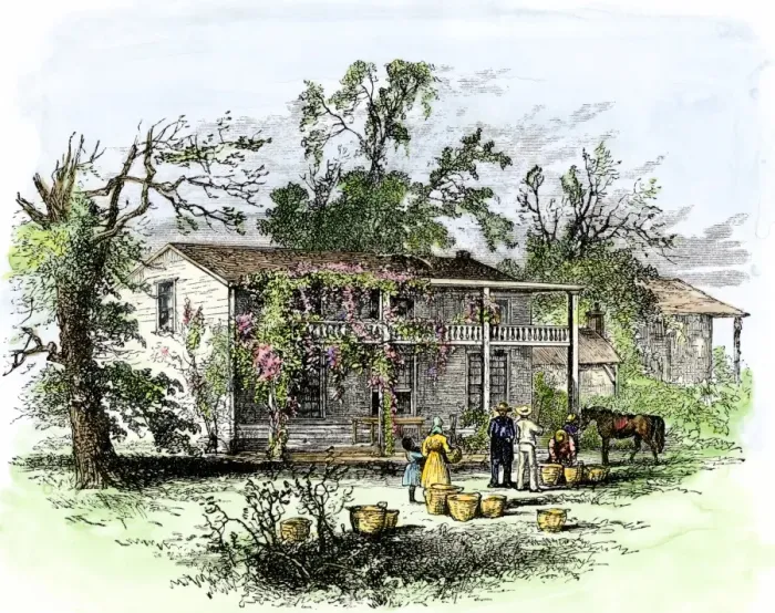 Framed Print : A plantation house in Georgia Framed Print : A plantation house in Georgia