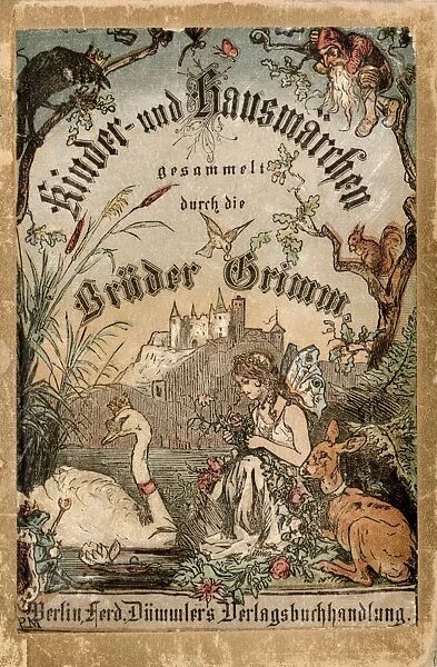 PLIT2A-00025. Cover of Brothers Grimm tales from a German edition published in Berlin
