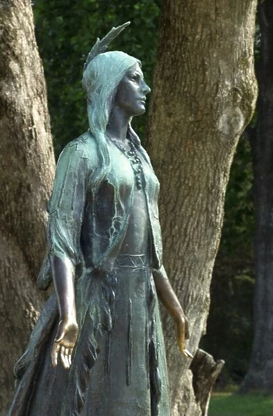 PNAT2D-00003. Statue of Pocahontas at the original site of Jamestown