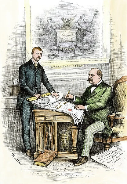 Police Commissioner Roosevelt and NY Governor Cleveland, 1884
