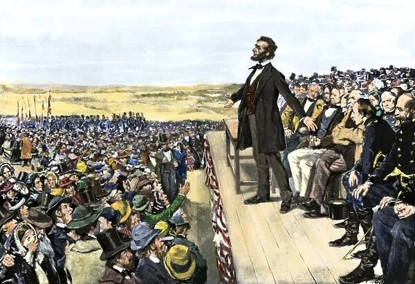 PPRE2A-00002. President Lincoln's address on the battlefield at Gettysburg