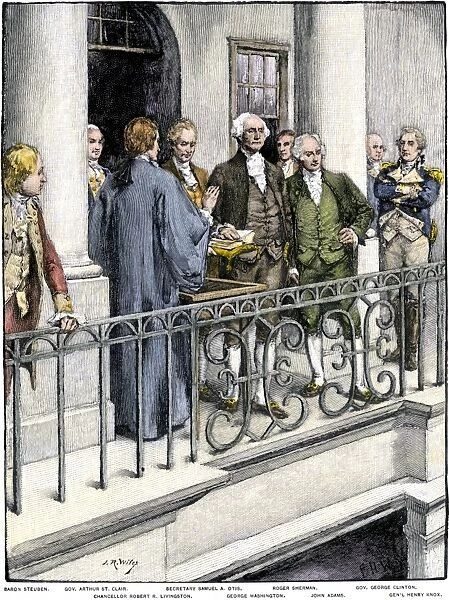 PPRE2A-00006. George Washington inaugurated as the first US President