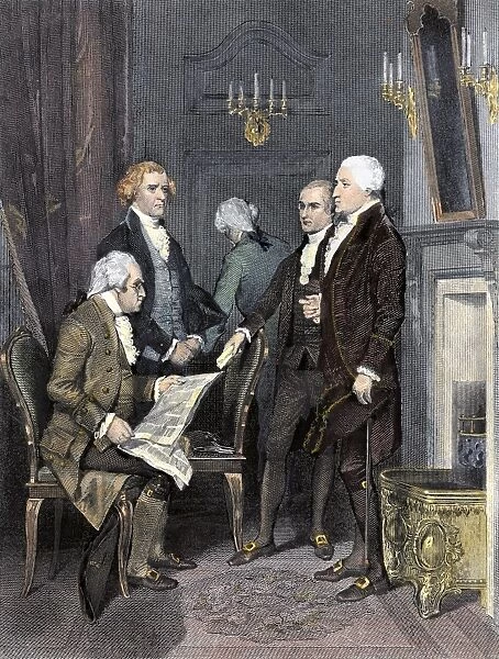 PPRE2A-00008. The first Cabinet under President Washington - Knox, Jefferson, Hamilton,