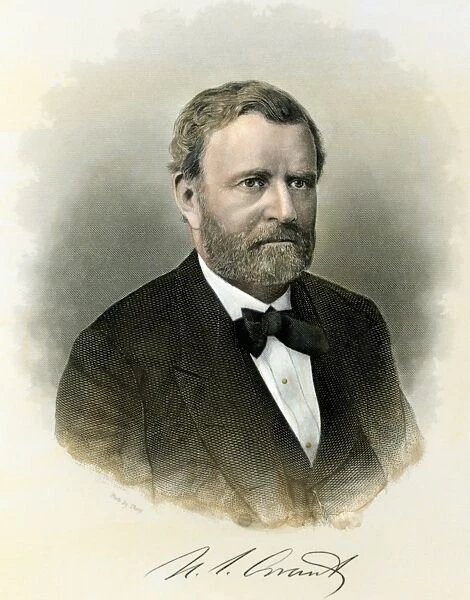 PPRE2A-00028. President Ulysses S. Grant, with his autograph.
