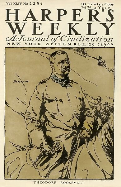 PPRE2A-00073. Rough Rider Theodore Roosevelt on the cover of Harper's Weekly