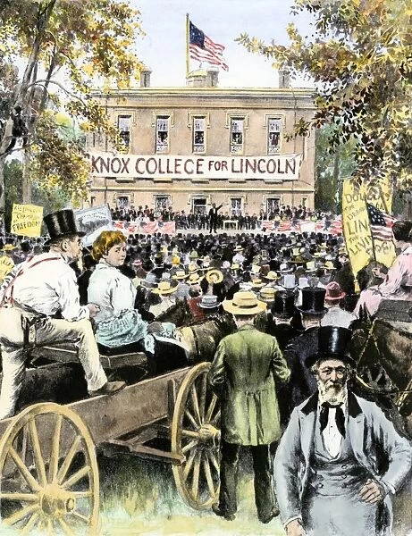 PPRE2A-00080. Lincoln-Douglas debate at Galesburg, Illinois, 1858.