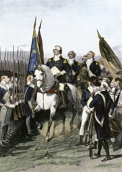 PPRE2A-00092. George Washington taking command of the Continental Army