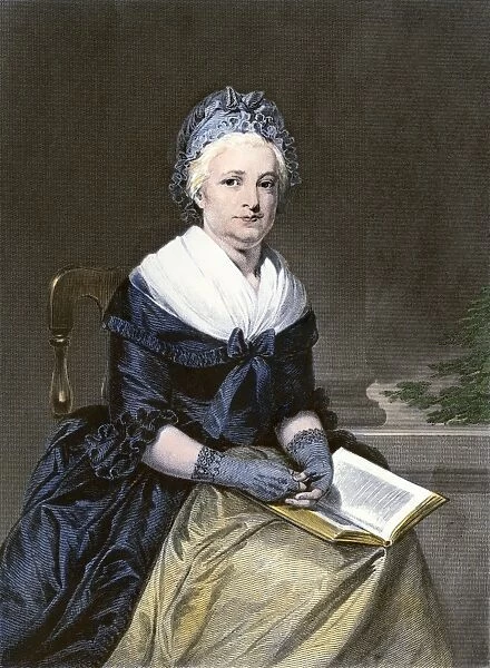 PPRE2A-00141. Martha Washington, seated, with a book.