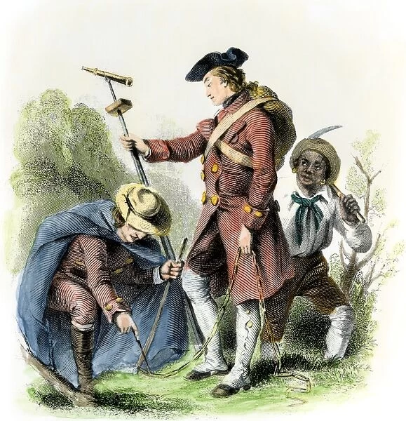 PPRE2A-00221. George Washington as a surveyor in Virginia.