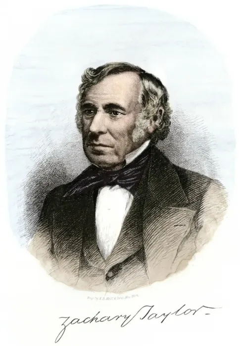 Framed Print : President Zachary Taylor, with his autograph Framed Print : President Zachary Taylor, with his autograph