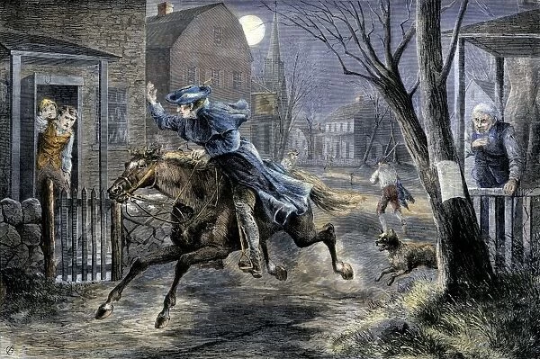 PREV2A-00006. Paul Revere's ride to rouse Minutemen before the Battle of Lexington