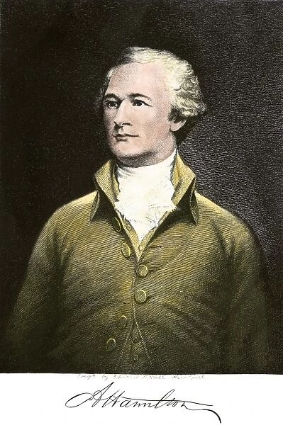 PREV2A-00015. Alexander Hamilton, with his autograph.