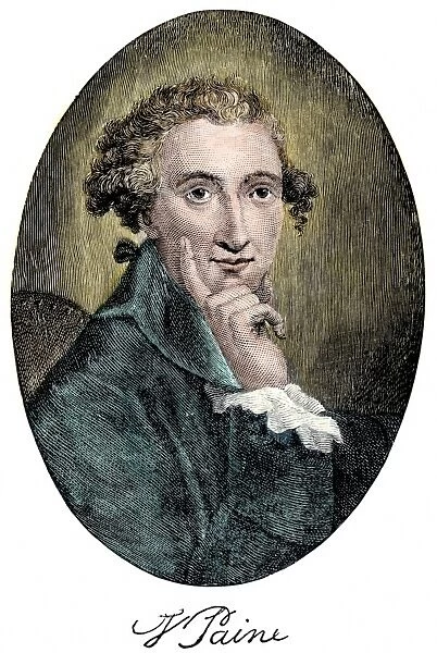 PREV2A-00063. Thomas Paine, author of Common Sense, with his autograph.