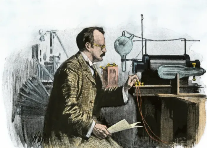 Framed Print : Professor J. J. Thomson in his laboratory Framed Print : Professor J. J. Thomson in his laboratory