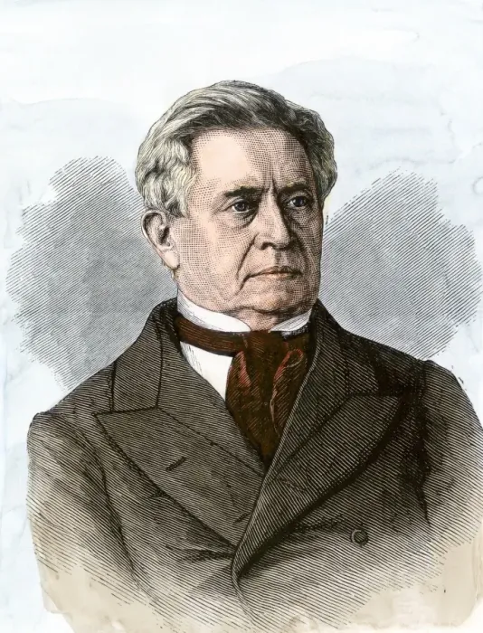 Framed Print : Professor Joseph Henry. Hand-colored woodcut of a 19th-century portrait Framed Print : Professor Joseph Henry. Hand-colored woodcut of a 19th-century portrait