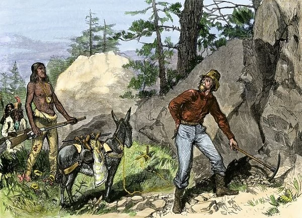 Prospector trespassing on the Ute Reservation, 1870s