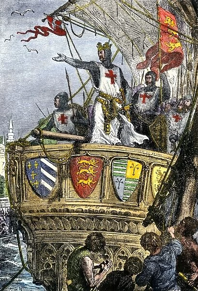 PROY2A-00107. Richard I's farewell to the Holy Land after the Third Crusade, 1192.