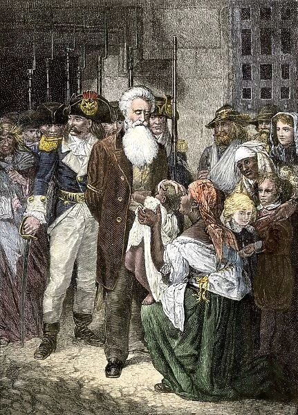 PSCO2A-00023. John Brown stops to greet a black child on his way to execution, 1859.