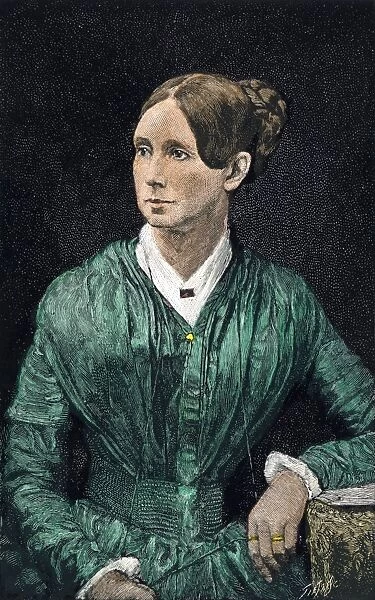 PSOC2A-00043. Dorothea Dix.. Hand-colored woodcut reproduction of a photograph