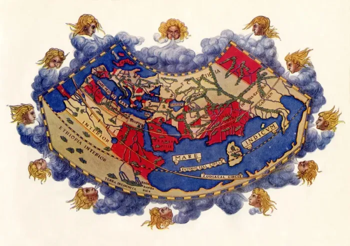 Framed Print : Ptolemys world map, circa 150 AD Framed Print : Ptolemys world map, circa 150 AD