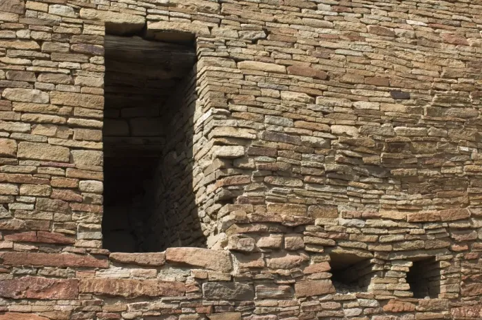Framed Print : Pueblo Bonito wall and former window, Chaco Canyon NM Framed Print : Pueblo Bonito wall and former window, Chaco Canyon NM