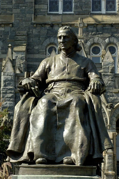 PUSA2A-00004. Statue of John Carroll, founder of Georgetown University, Washington DC.