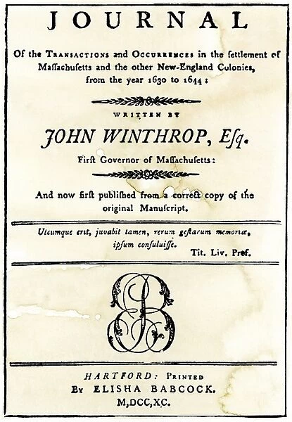 PUSA2A-00084. John Winthrops Journal, written 1630-1644