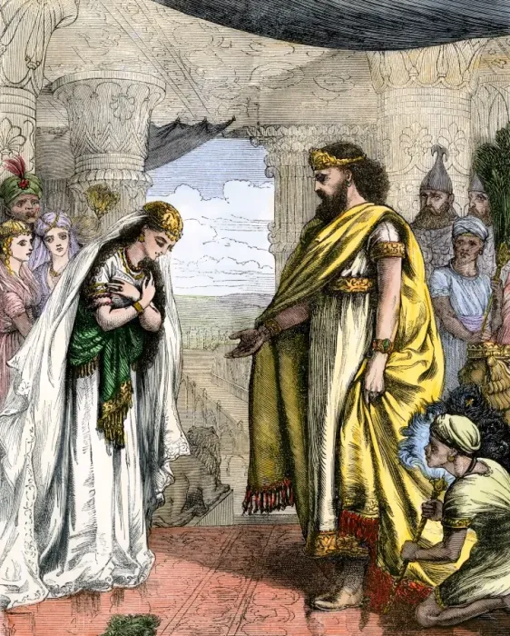 Framed Print : Queen of Sheba greeted by King Solomon Framed Print : Queen of Sheba greeted by King Solomon