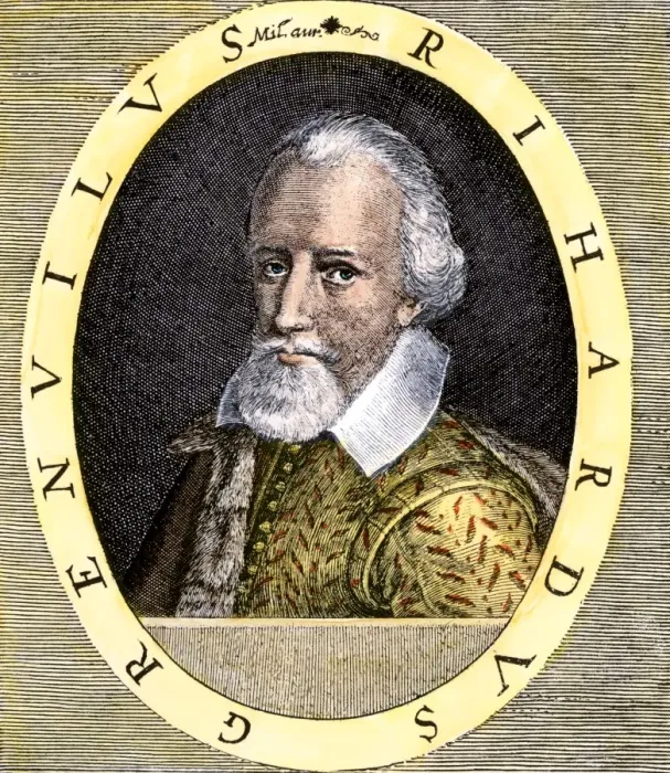 Framed Print : Richard Grenville, English naval commander