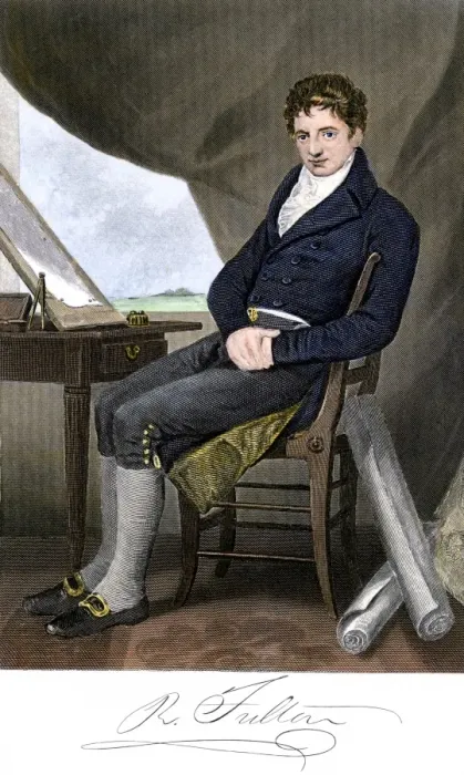 Framed Print : Robert Fulton sitting at his easel Framed Print : Robert Fulton sitting at his easel