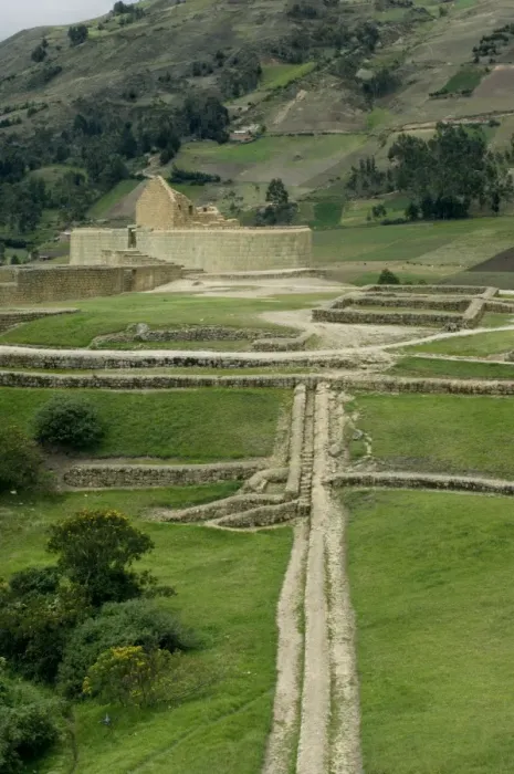 Framed Print : Ruins of Inca city and Temple of the Sun at Ingapirca in the Andes Mountains